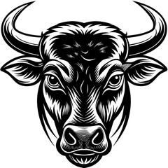        Bullhead silhouette  vector illustration.
