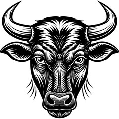        Bullhead silhouette  vector illustration.
