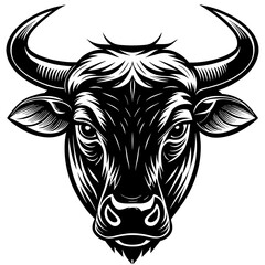        Bullhead silhouette  vector illustration.
