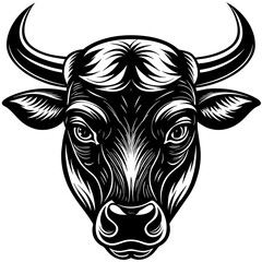 Bullhead silhouette  vector illustration.