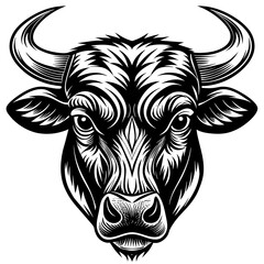 Bullhead silhouette  vector illustration.