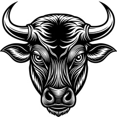 Bullhead silhouette  vector illustration.