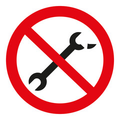 prohibition signs, rules of work in production