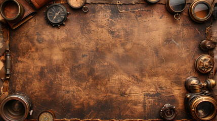 A vintage looking background with a lot of old fashioned looking items on it