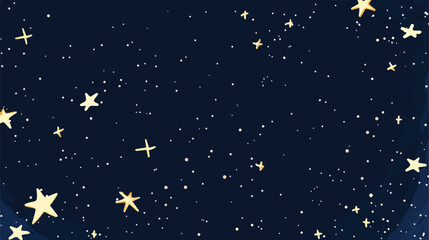 Space with many stars flat vector isolated on white background
