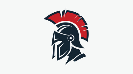 Spartan logo design in vector flat vector isolated on