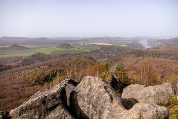 Eine frühlingshafte Wandertour über die Hirschmühle zum Carolafelsen in der Sächsische Schweiz - Schmilka - Sachsen - Deutschland