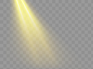 Vector transparent sunlight special lens flare light effect. Lens flare light effect. Sun flash with warm rays and spotlight.
