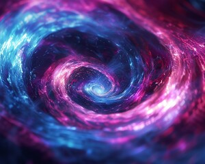 A swirling vortex of pink and blue neon ,3DCG,clean sharp focus