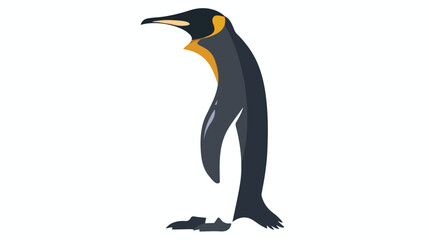 Standing penguin flat vector isolated on white background