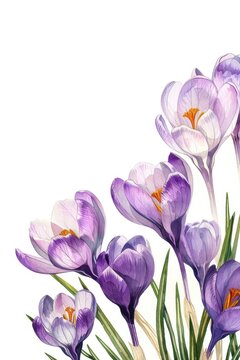 Vibrant purple flowers on a clean white backdrop. Ideal for floral design projects
