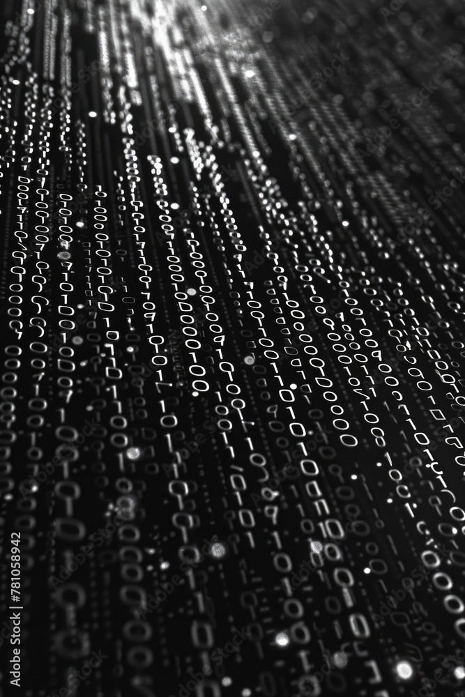 Aufkleber Black and white image of a computer monitor. Suitable for tech and business concepts
