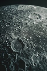 A detailed image of the moon against a black background. Ideal for astronomy projects