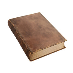 Obraz premium Brown leather book on Transparent Background