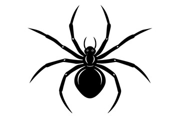 spider silhouette vector art illustration
