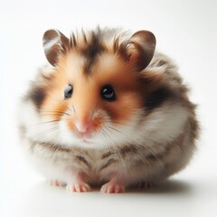 Image of isolated hamster against pure white background, ideal for presentations
