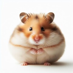 Image of isolated hamster against pure white background, ideal for presentations
