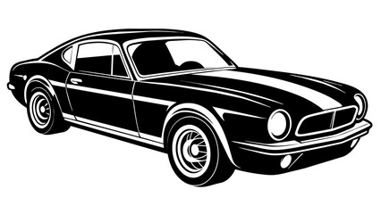 Classic Sports Car Silhouette: Timeless Elegance in Motion