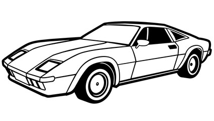 Classic Sports Car Silhouette: Timeless Elegance in Motion