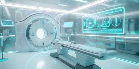 Advancing Healthcare: A Futuristic Medical Scanning Room Equipped with Cutting-Edge Diagnostic Technology, Generative AI
