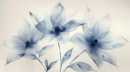   Blue flower cluster on light background