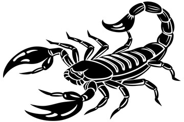 scorpion  silhouette vector art illustration