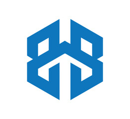 Obraz premium BB letter logo design vector