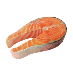 A piece of salmon on a Transparent Background