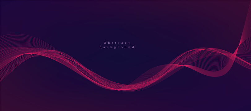 Abstract vector gradient background with waves	