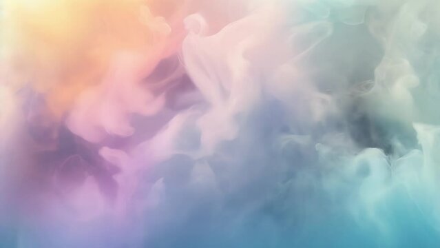 Pastel tones blend and shift in a beautiful symphony of smoke like an artists canvas in motion.
