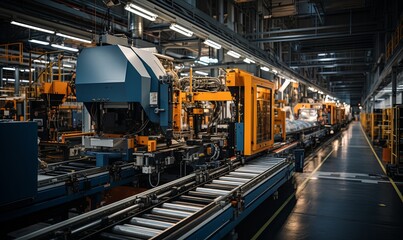 Busy Machine Shop With Numerous Machinery