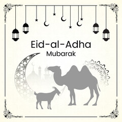 Eid-al-adha festival Celebration poster design 