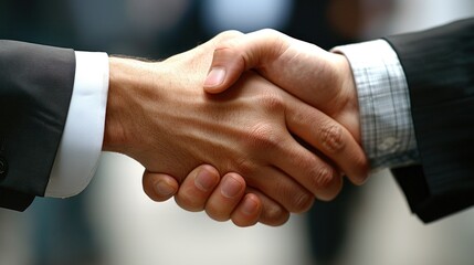 A close-up shot of a professional handshake symbolizing a successful partnership.