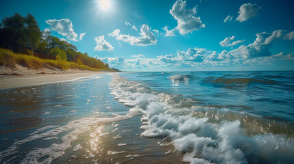 Coastal idyll: Sunny day on the Baltic Sea - Powered by Adobe