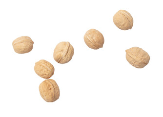 Walnuts isolated white background