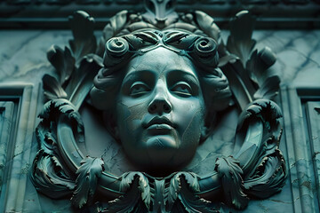 The Shadowy Grandeur A Captivating Architectural Sculpture in the Dark Baroque Style