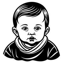 Obraz premium Adorable Baby Silhouettes Captivating Cuteness for Your Designs