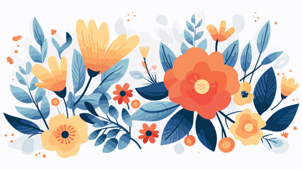 Fototapeta na wymiar Floral floral elements vector illustration backgrou