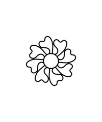 flower icon, vector best line icon.