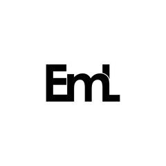 eml typography letter monogram logo design