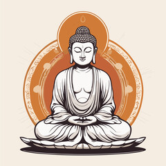 Vector illustration of a Meditation Buddha