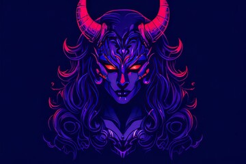 l red devil mask isolated cut out on transparent background