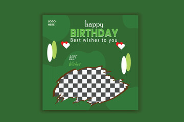 Collection of gradient birthday instagram posts