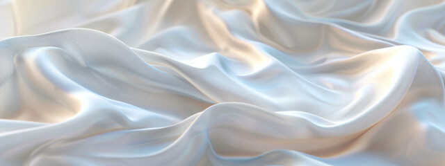 Fototapeta premium Abstract white background with smooth waves and folds