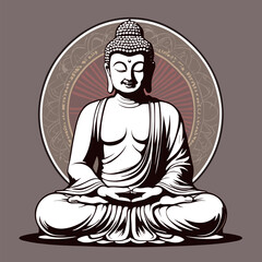 Inner Peace Buddha Contemplative Pose