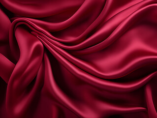 Fototapeta premium Abstract luxury red silk texture background banner