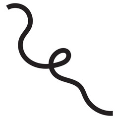 Squiggle and swirl lines. Set of hand drawn calligraphic swirls. Vector illustration in doodle style