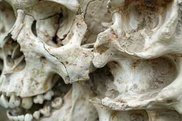 Weathered bones and skull texture