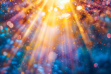 Naklejka premium Abstract background featuring warm bokeh lights