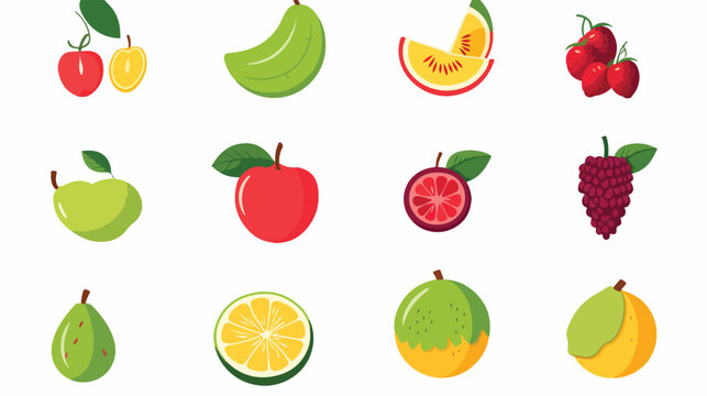 Fruits design over white background vector illustra